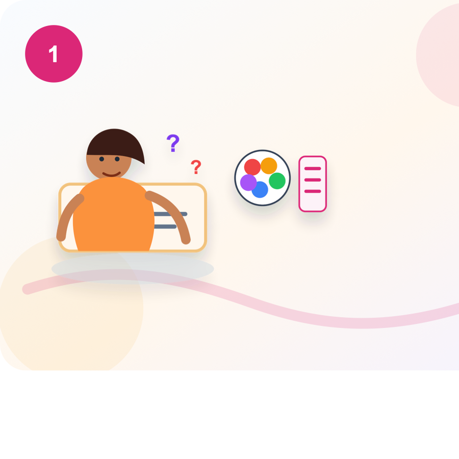 Lucky Color for One Month process illustration