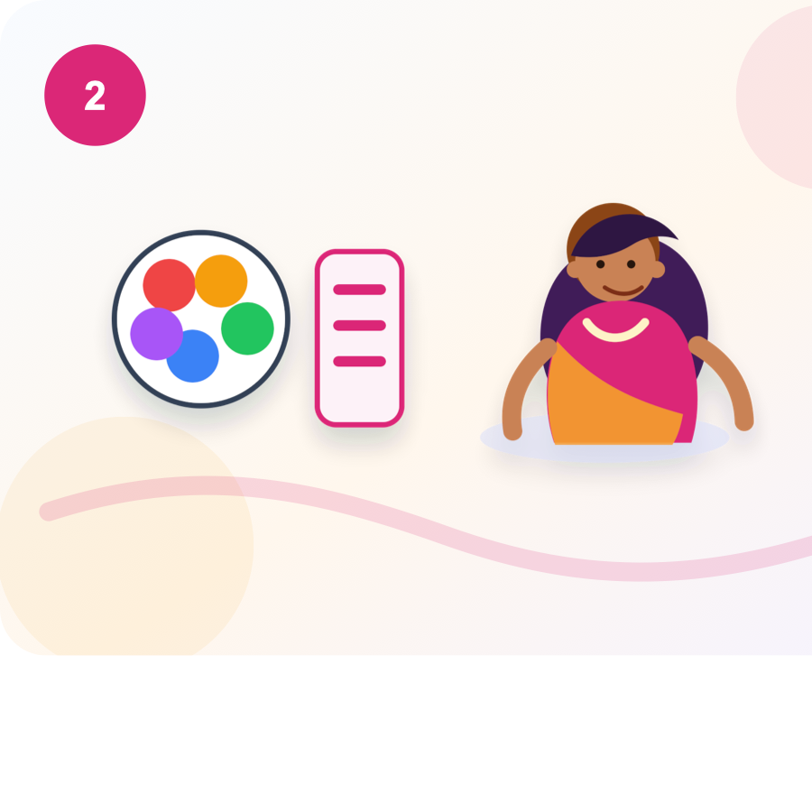 Colours are selected illustration for lucky-color