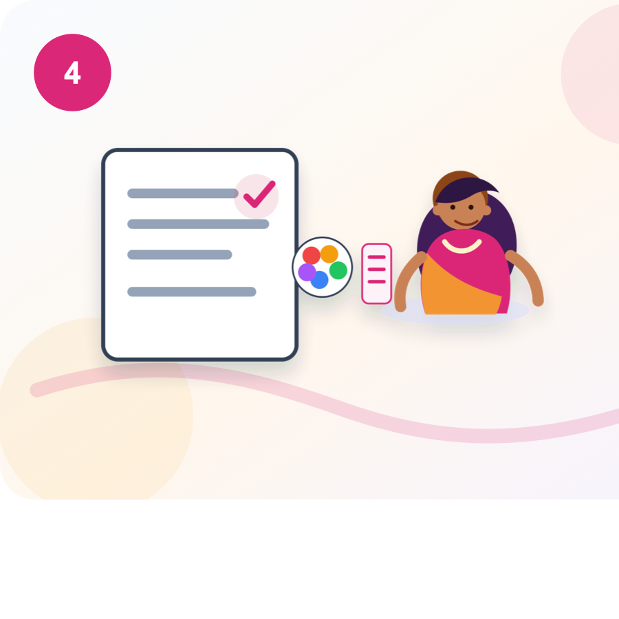 Monthly report is sent illustration for lucky-color