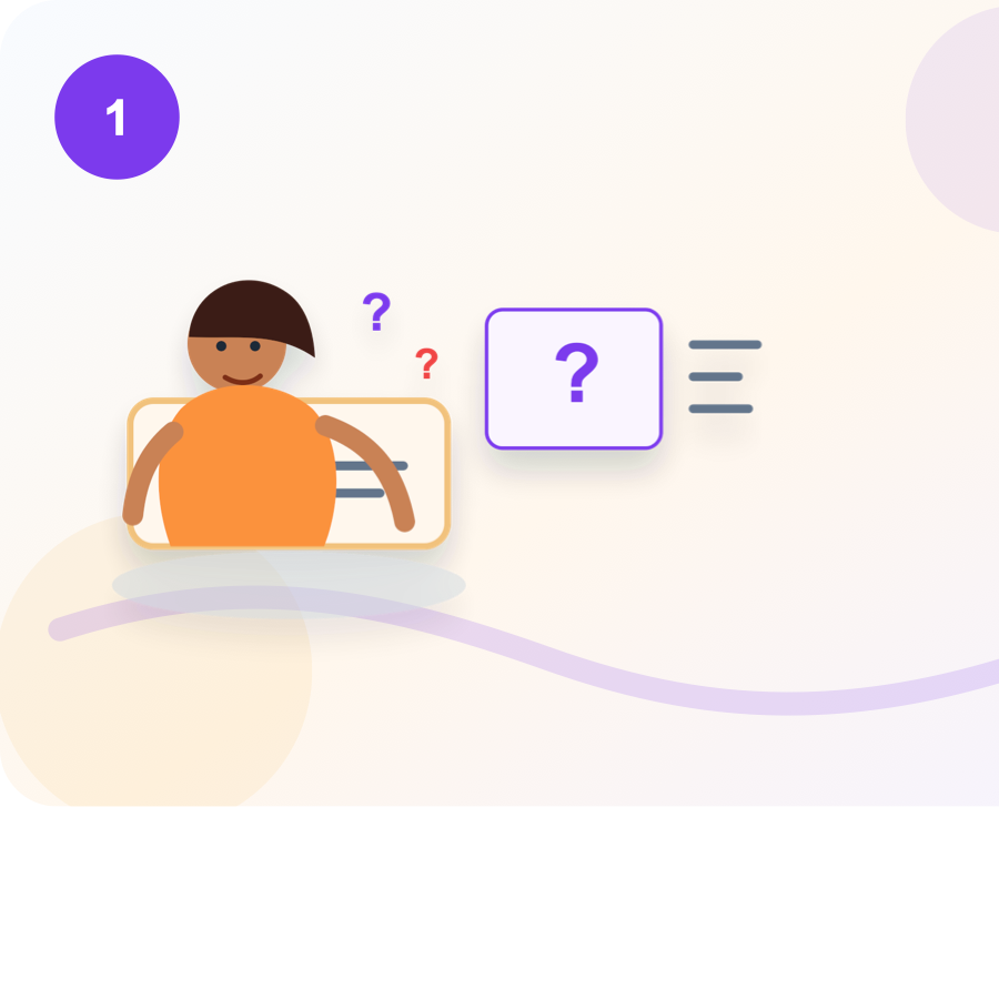 Share your question consultation process illustration