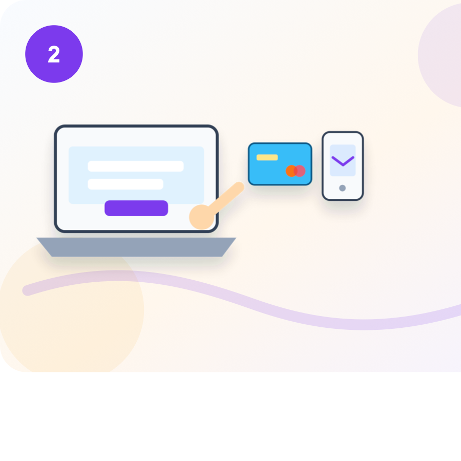 Card spread is selected consultation process illustration